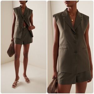 New! The Frankie Shop Exclusive Hana Woven Vest 💚